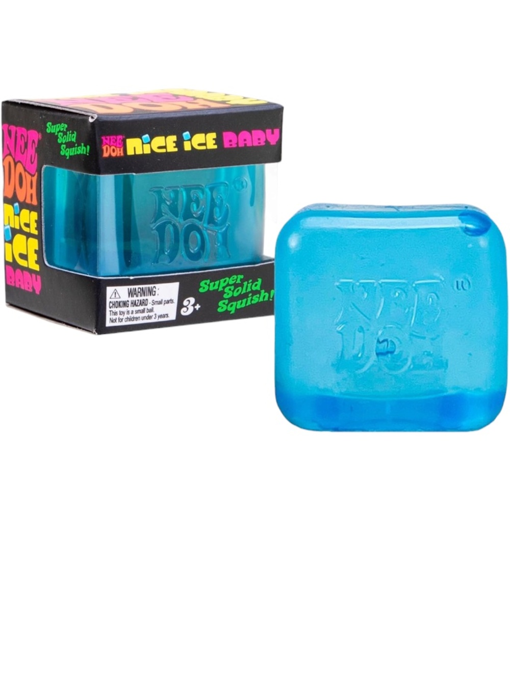 NeeDoh Nice Ice Baby Schylling Viral Super Solid Squish Blue NIB